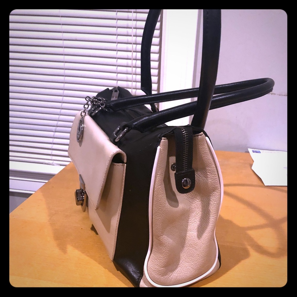 Cream and black Charles Jourdan handbag